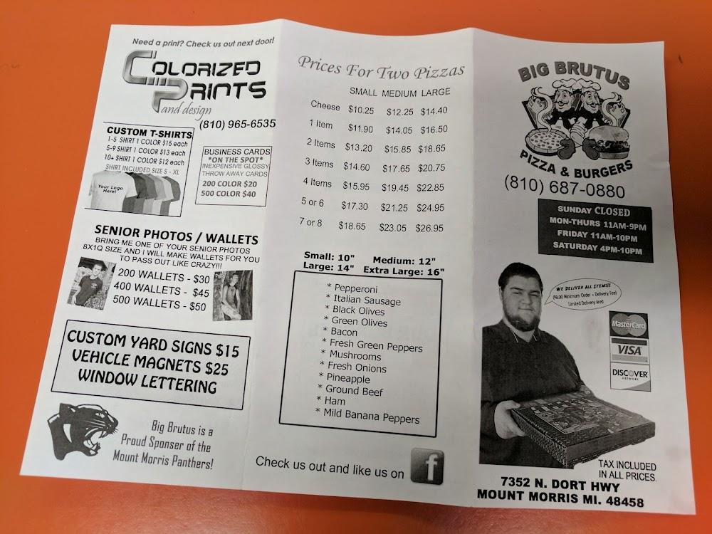 Big Brutus Pizza Menu image 2